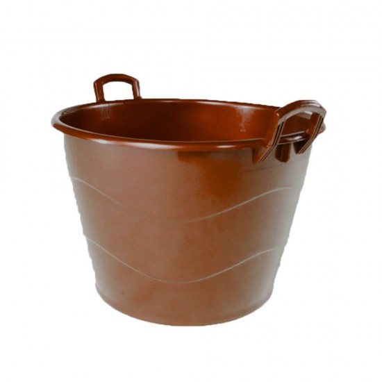 Ciubar Rotund cu Maner STERK, Capacitate 70 L, Dimensiune 63 cm x 40 cm, Maro, Ciubar Rotund, Ciubar Plastic, Ciubar cu Maner, Ciubar Rotund cu Maner, Ciubar cu Maner STERK, Lighean Adanc