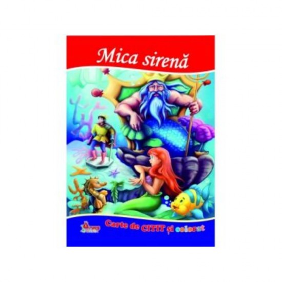 Carte de Citit si Colorat Daco A4, Mica Sirena, Majuscule