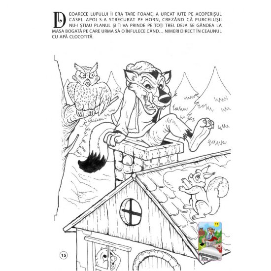 Carte de Colorat A4, 80 Pagini cu Povesti si Abtibilduri, Vol.1