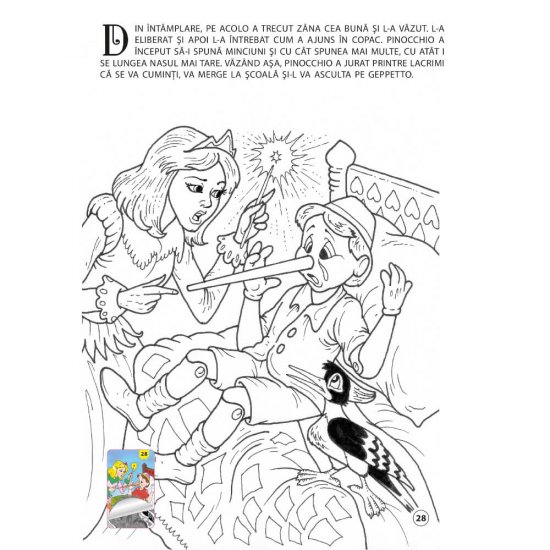 Carte de Colorat A4, 80 Pagini cu Povesti si Abtibilduri, Vol.1