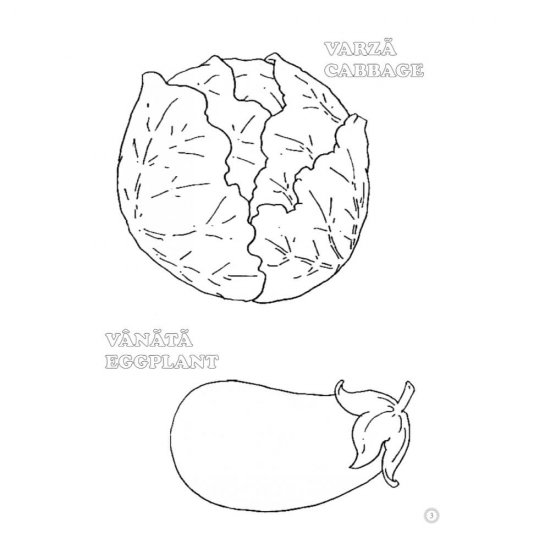 Desene Mari pentru Cei Mici, Legume, Carte de Colorat B5