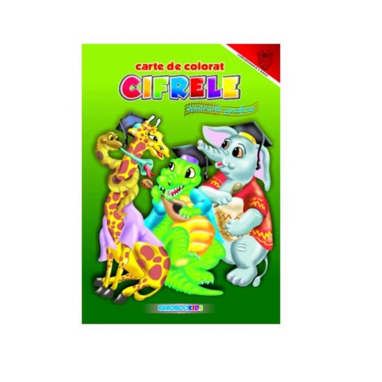 Cifrele, Carte de Colorat cu Exercitii Grafice, A4