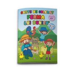 Carte de Colorat Daco A4, Model Ferma lui Bunicu, 24 Pagini, Carte de Colorat Daco, Carte Colorat A4, Carte de Colorat A4 Daco, Carte de Colorat cu Modele, Carte de Colorat Copii, Carte de Colorat pentru Copii, Carte de Colorat cu Povesti