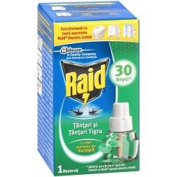 Rezerva Lichid Anti-Tantari pentru Aparat Electric Raid, 21 ml, Parfum Eucalipt, Impotriva Tantarilor, Insecticid, Rezerva Lichida Aparat Anti Tantari, Rezerve Lichide Aparate Raid Impotriva Tantarilor, Solutii Raid Impotriva Tantarilor