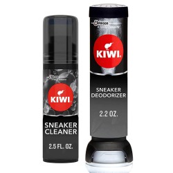 Pachet Crema Lichida KIWI Curatare Incaltaminte, Black Cleaner 75 ml + Spray Deodorant KIWI Pentru Incaltaminte 100 ml, Spray Deodorant Pantofi, Crema Curatere Pantofi,Pachet Crema Curatare Incaltaminte si Deodorant