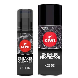 Pachet Crema Lichida KIWI Curatare Incaltaminte Black Cleaner 75 ml + Spray KIWI de Protectie Incaltaminte 200 ml, Crema Curatare Incaltaminte si Spray de Protectie, Spray Deodorant Pantofi, Crema Curatere Pantofi