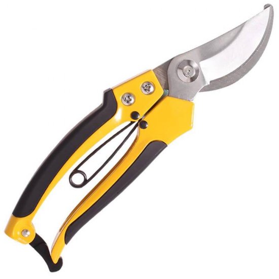 Foarfeca Profesionala de Gradinarit Deli, Capacitate de Forfecare 10 mm, Suruburi Duble Fixare, Lungime 8 Inch, Maner Aluminiu, Foarfeca Gradinarit, Foarfeca pentru Gradinarit, Foarfece de Gradina, Foarfece Gradina, Foarfece pentru Gradina, Foarfeca Otel