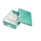 Cutie Organizer Medie din Carton Solid Laminat Leitz Click and Store, 280x100x370mm, Turcoaz, Cutie Carton Colorata, Cutie Depozitare Turcoaz, Cutie Mica pentru Obiecte, Cutie Mica Simpla, Cutie Rezistenta