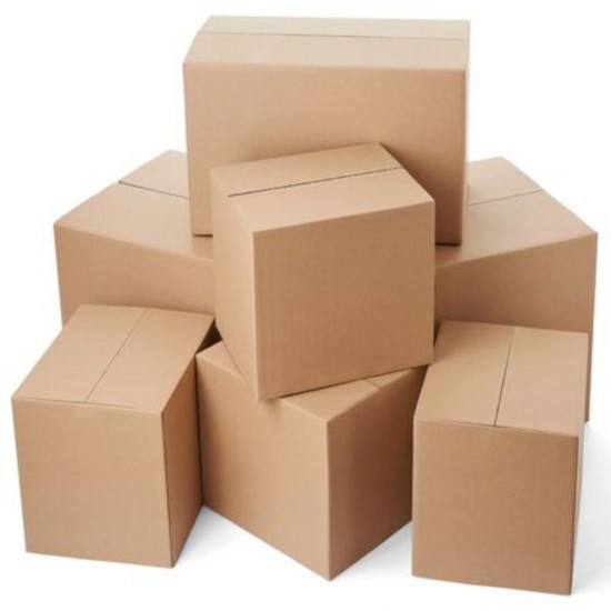 Set 10 Cutii Clasice din Carton Natur Ondulat, 200x150x90 mm, 3 Straturi, Cutie Clasica, Cutie pentru Ambalare si Depozitare, Cutie Carton, Cutie Transport, Arhivare si Organizare, Cutii carton