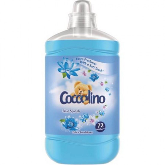 Balsam Rufe Coccolino Blue Splash, 1.8L, 72 Spalari, Parfum de Primavara, Detergent pentru Haine, Balsamuri pentru Rufe, Balsam pentru Ingrijire Haine, Balsamuri pentru Haine