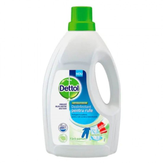 Dezinfectant pentru Haine DETTOL, 1.5 L, Sensitive, Curatarea si Dezinfectarea Rufelor, Dezinfectant Haine, Dezifectant Haine Dettol, Solutie haine, Ingrijire haine, Detergent Haine