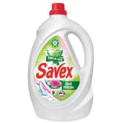 Detergent de Rufe Lichid SAVEX 2 in 1 Parfum Lock Fresh, 3.2L, 60 Spalari, Detergent Lichid pentru Rufe, Detergent Automat pentru Haine, Detergenti Lichid pentru Haine, Solutii Curatare a Hainelor Detergent de Rufe Lichid SAVEX 2 in 1 Parfum Lock Fresh, 3.2L, 60 Spalari, Detergent Lichid pentru Rufe, Detergent Automat pentru Haine, Detergenti Lichid pentru Haine, Solutii Curatare a Hainelor