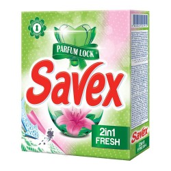 Detergent Pudra pentru Rufe SAVEX 2 in 1 Parfum Lock Fresh, 300 g, Detergent SAVEX, Detergent Pudra, Detergent Pudra Automat, Detergent Automat pentru Haine, Solutii Curatare Haine, Detergent Rufe Automat