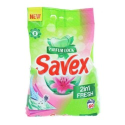 Detergent Pudra pentru Rufe SAVEX 2 in 1 Fresh, 6 kg, Detergent SAVEX, Detergent Pudra, Detergent Pudra Automat, Detergent Automat pentru Haine, Solutii Curatare Haine, Detergent Rufe Automat