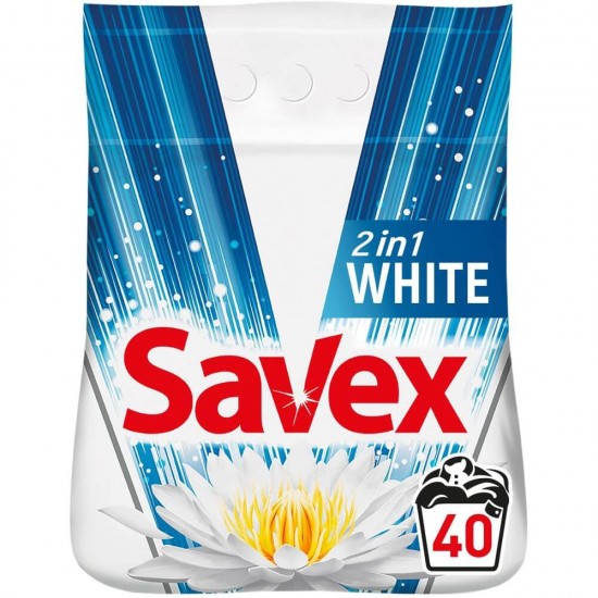 Detergent Pudra  pentru Rufe SAVEX 2 in 1 Fresh, 3.6 kg, Detergent SAVEX, Detergent Pudra, Deetergent Pudra Automat, Detergent Automat pentru Haine, Solutii Curatare Haine, Detergent Rufe Automat
