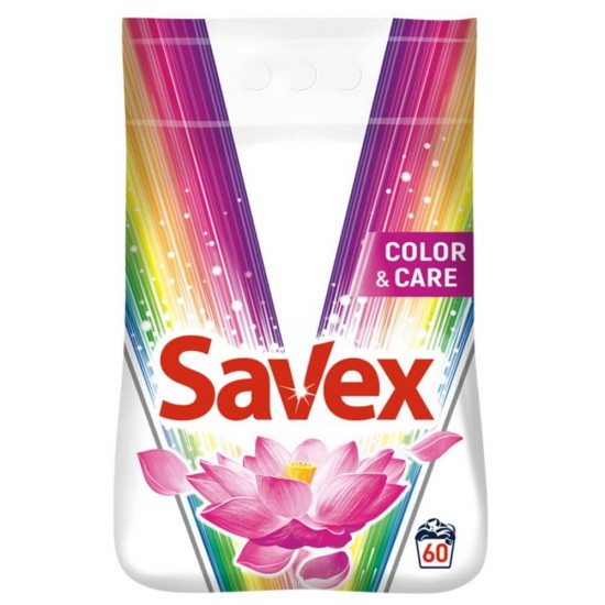 Detergent Pudra pentru Rufe SAVEX Color Care, 6 kg, Detergent SAVEX, Detergent Pudra, Deetergent Pudra Automat, Detergent Automat pentru Haine, Solutii Curatare Haine, Detergent Rufe Automat