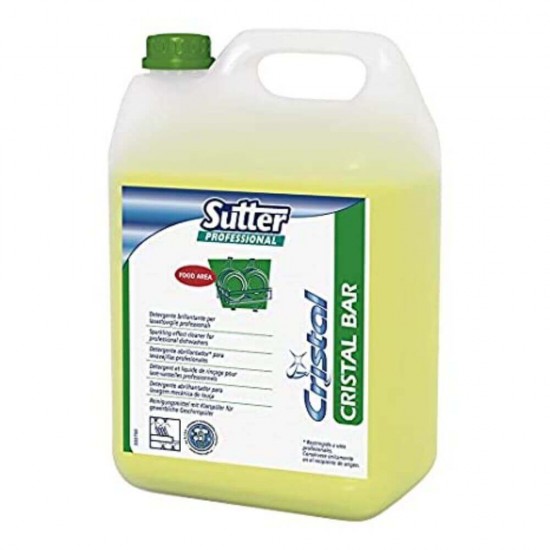 Detergent Masina de Vase Sutter Cristal Bar, 5 L, Detergent Profesional pentru Masina de Vase, Solutie Curatare Masina de Vase, Detergenti pentru Masinile de Vase, Detergent pentru Masina de Vase, Detergent pentru Masina de Curatat Vasele