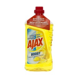 Detergent Universal Lichid Pardoseli AJAX Boost Baking Soda & Lemon, Cantitate 1 Litru, Parfum de Lamaie, Detergent Lichid pentru Pardoseli, Solutie pentru Podea, Detergent Lichid Ajax, Solutie Universala de Curatat, Produse de Curatenie