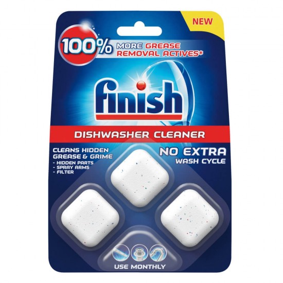 FINISH Tablete pentru Curatat Masina de Spalat Vase, 3 Buc/Set  Elimina Grasimea, Pastile pentru Masina de Spalat, Detergent pentru Masina de Spalat Vase, Set 3 Tablete Degresante, Detergent Anti Grasime, Tablete Degresante Masina de Spalat Vase