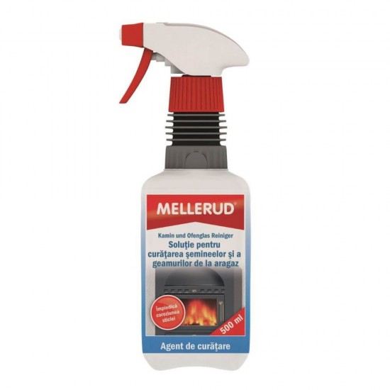 Solutie Mellerud Curatat Semineu si Aragaz, 500 ml, Solutie pentru Curatarea Semineelor si a Geamurilor de la Aragaz, Solutii pentru Curatarea Semineului si a Aragazului, Spray Curatare Sticla Termorezistenta,Solutie Curatare Sticla Semineu