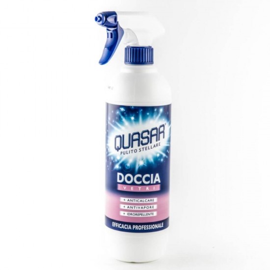 Solutie Anticalcar Spray Quasar Pulito Stelare, 750 ml,  Solutie Curatat Cabina de Dus, Spray Curatare pentru Cabina de Dus, Solutie Curatare Baie, Solutie Anticalcar pentru Baie, Solutii si Produse de Curatenie
