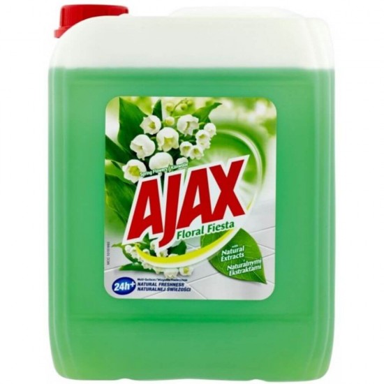 Detergent Universal AJAX Floral Fiesta Spring Flowers, 5 L, Parfum Flori de Primavara, Detergent Lichid pentru Pardoseli, Solutie pentru Podea, Detergent Lichid Ajax, Solutie Universala de Curatat, Produse de Curatenie