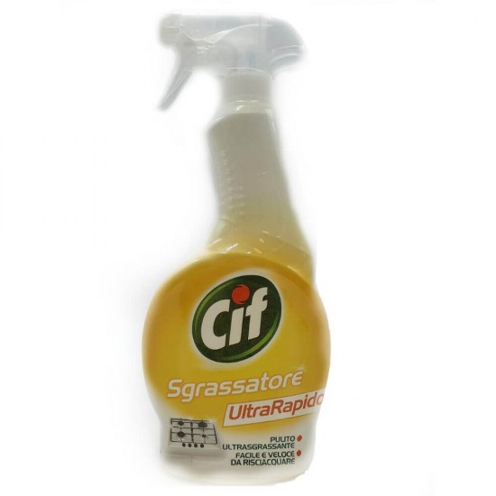 Solutie Curatare CIF Sgrassatore UltraRapid Tip Spray, 500 ml, Ideal pentru Bucatarie, Solutie Curatat Puternica cu Pulverizator, Degresant CIF pentru Casa, Solutie Spalat Bucatarie, Solutii si Produse de Curatenie, Produse de Curatenie CIF