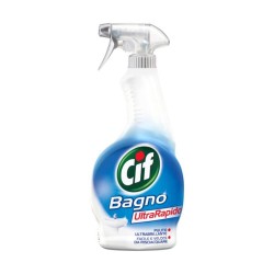 Solutie Curatare CIF Bagno Ultra Rapid, Tip Spray, 500 ml, Ideal pentru Baie, Degresant cu Pulverizator, Degresant pentru Casa, Solutie Spalat Toate Suprafetele Baie, Solutii si Produse de Curatenie, Produse de Curatenie CIF, Degresant Curatare Baie