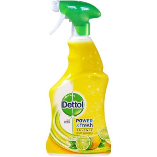 Spray Dezinfectant Multifunctional DETTOL Power & Fresh, 500 ml, Parfum de Lamaie, Spray Antibacterian, Spray Dezifectant Suprafete, Dezifectant Suprafete, Solutie Suprafete