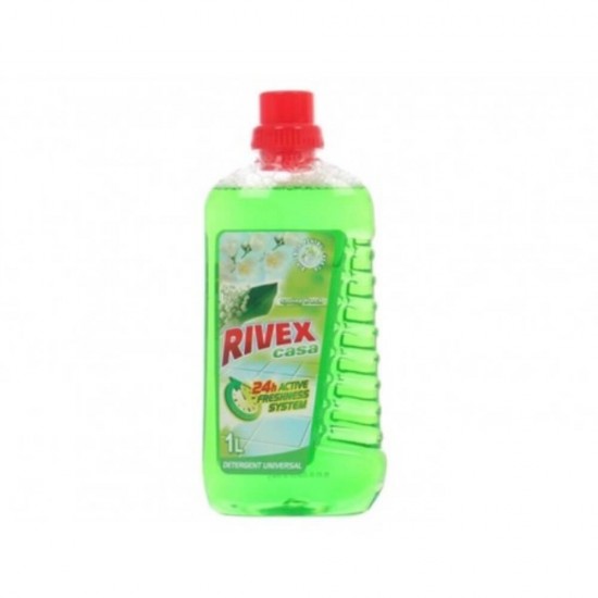 Solutie Universala Suprafete RIVEX Casa, Flori de Smarald, 1.5 l, Solutie pentru Curatare Suprafete, Solutie pentru Igienizarea Suprafetelor, Solutie de Dezinfectare pentru Multisuprafete, Solutie Multisuprafete Parfum Floral, Solutie Universala Curatare