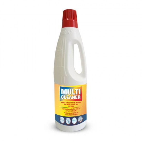 Degergent Gel Multisuprafete cu Clor Sano Multi Cleaner 1 L, Lamaie, Vascozitate Ridicata, Solutie de Curatat Multisuprafete, Solutie de Curatat cu Clor, Solutie Gel pentru Curatat Diverse Suprafete