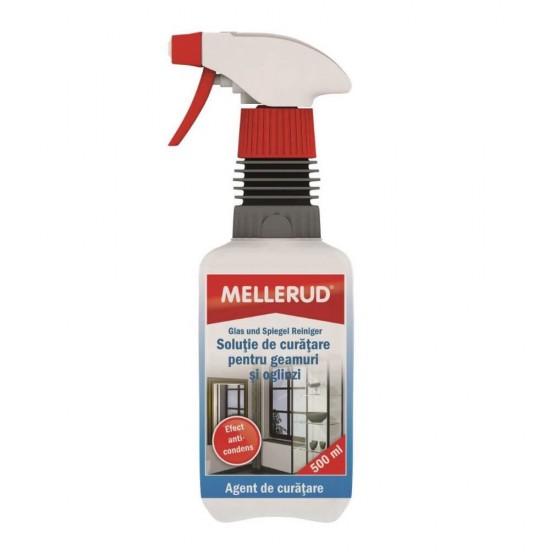 Solutie Geamuri si Oglinzi Mellerud, 500 ml, cu Pulverizator, Solutie pentru Curatarea Geamurilor si Oglinzilor, Solutie Curatare Geamuri si Oglinzi, Solutii Curatare Geamuri si Oglinzi, Solutii Curatat Ferestre, Solutie Geamuri Anti Condens