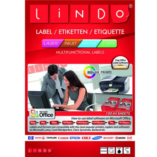 Etichete Autoadezive A4 LINDO, 33/Coala, 100 Coli/Top, Etichete Adeziv Puternic, Etichete Autocolante, Etichete Adezive, Etichete Autoadezive in Coala, Etichete Autoadezive A4, Hartie Autocolanta