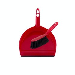 Set Faras cu Perie Zorex Clasic, 30x20.5x5.5 cm, Polipropilena, Culoare Rosie, Set pentru Curatenie, Set pentru Menaj, Set pentru Uz Casnic, Set Perie si Faras din Plastic, Articole Curatenie