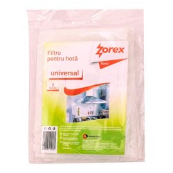 Filtru Universal pentru Hota Zorex Basic, 58x48 cm, 2 Buc/Set, Poliester, Culoare Alba, Filtre pentru Hota, Filtre Universale pentru Hota, Filtru de Grasime pentru Hote, Accesorii Hote