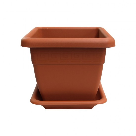 Ghiveci Patrat M2 Sentosa, 15 cm, Maro, Ghiveci Patrat pentru Plante, Ghiveci pentru Planta, Ghiveci Maro pentru Plante, Ghiveci pentru Floare, Ghiveci Patrat pentru Flori, Ghiveci Patrat Sentosa Maro pentru Flori, Articole Decorative pentru Plante