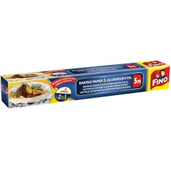 Hartie Pentru Copt si Folie de Aluminiu 2 in 1 FINO, 5 m, Hartie de Copt, Hartie de Copt cu Aluminiu, Hartie de Copt cu Folie de Aluminiu, Folie de Aluminiu pentru Copt, Folie de Aluminiu cu Hartie de Copt, Folie Aluminiu si Hartie de Copt 2 in 1