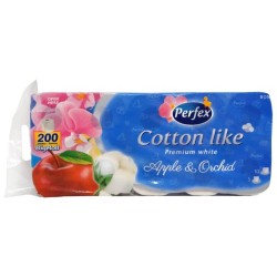Hartie Igienica PERFEX Apple & Orchid, 3 Straturi, 10 Role/Bax, 120 File/Rola, Hartie cu Parfum de Mar si Orhidee, Hartie Igienica Parfumata, Hartie Igienica la Bax, Hartie Igienica Alba, Hartie Igienica Perfex