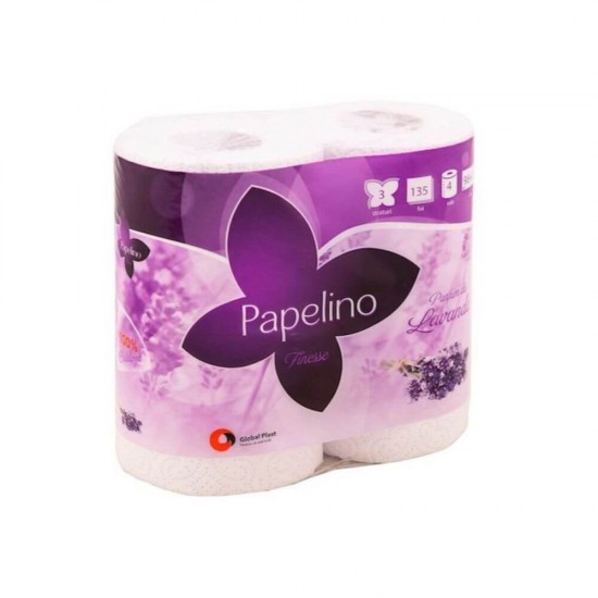  Hartie Igienica Parfumata in 3 Straturi, 4 Role/Bax, Latime 12 cm, 135 Foi/Rola, Hartie Igienica Parfumata Lavanda, Hartie Igienica cu Parfum de Levantica, Hartie Igienica la Bax, Hartie Igienica Alba