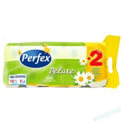 Hartie Igienica PERFEX Deluxe Camomile, 3 Straturi, 10 Role/Bax, 145 File/Rola, Hartie cu Parfum de Musetel, Hartie Igienica Parfumata, Hartie Igienica la Bax, Hartie Igienica Alba, Hartie Igienica Perfex