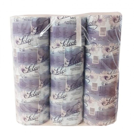 Hartie Igienica SELECTA Maxi, 2 Straturi, 24 Role/Bax, Hartie Neparfumata, Hartie Igienica Neparfumata, Hartie Igienica la Bax, Hartie Igienica Alba, Hartie Igienica SELECTA