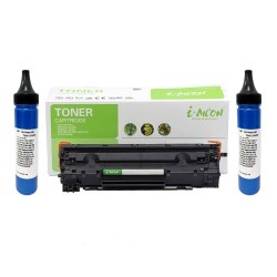 Cartus Toner I-Aicon CE278A/CRG728/CRG726 Negru, 10000 Pagini, Sistem de Recuperare si Flacoane cu Praf 70g, Compatibil cu Imprimante HP P1560, P1566, P1600, P1606, M1530, M1536, Toner Tip Cartus, Cartuse Toner, Cartuse Cerneala Toner, Cartus Cerneala