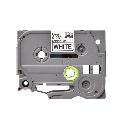 Ribon i-Aicon Brother P-Touch TZE211, Negru pe Banda Alba, 6mm x 8m, Ribon Compatibil Brother TZE211 Black on White Tape, Ribon Negru pe Banda Alba Compatibil Brother TZE 211, Ribon Compatibil Brother P-Touch TZE211