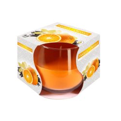 Lumanare Parfumata Aura, Pahar de Sticla Tranparent, Parfum de Vanilie cu Portocale, Lumanare Pahar de Sticla, Lumanare Aura, Lumanari Aura, Lumanare Aromatica, Lumanari Aromatice, Lumanare Parfumata, Lumanari Parfumate, Lumanare Decorativa