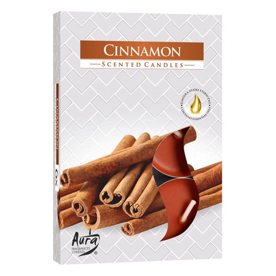 Lumanari Parfumate Aura, 6 Pastile, Cinnamon, Parfum de Scortisoara, Lumanare Pastila, Lumanari Pastile, Lumanare Aromatica, Lumanari Aromatice, Lumanare Parfumata, Lumanari Parfumate, Lumanare cu Scortisoara, Lumanari Scortisoara