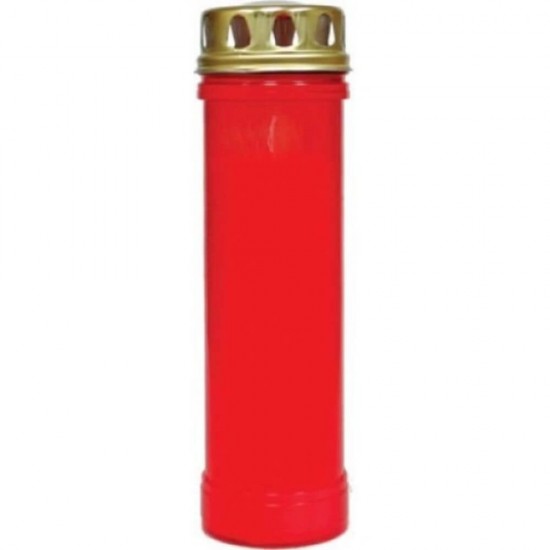 Candela Parafina cu Capac Tip 4Z OTI, Timp Ardere 48 h, Rosie, Lumanare Candela, Lumanari si Candele, Candele din Parafina, Candele pentru Exterior, Candele pentru Sarbatori, Candele cu Capac, Candela cu Capac