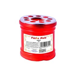 Candela Faclia Mold T15, cu Capac, 16 h Timp de Ardere, Candela Faclia T15, Candela T15, Candele Faclia Mold, Candela din Plastic, Candela cu Capac, Candela Rosie, Candela de Plastic cu Capac Metalic, Candele cu Capac, Candele Rosii
