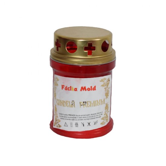 Candela Faclia Mold Premium P1, Timp de Ardere 25 h, Parafina, Plastic, Candela Plastic, Candela din Plastic, Candela Premium, Candela Premium Faclia, Candela cu Parafina Naturala, Candela Premium Faclia, Candela cu Parafina Faclia