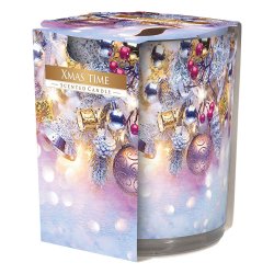 Lumanare Parfumata in Pahar de Sticla Aura Christmas Time, Parfum Dulce, Lumanare Pahar de Sticla, Lumanare Aura, Lumanare Pahar de Sticla Aura, Lumanare Aromatica, Lumanare Decorativa, Lumanare Parfumata Decorativa