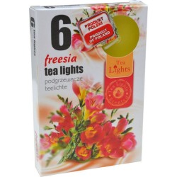  Lumanari Pastile Parfumate cu Frezie, Timp de Ardere 4.5 h, 6 Buc/Set, Lumanare Parfumata Decorativa, Lumanari Parfumate pentru Camera, Lumanari Rotunde Decorative